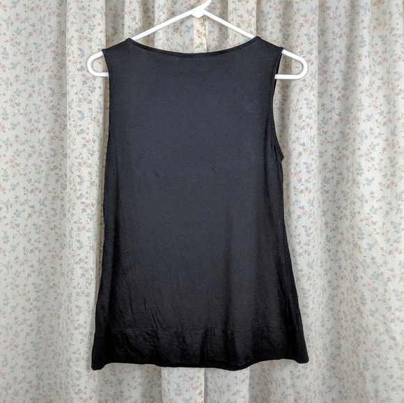 LOFT Sleeveless Blouse w Satin Detail - Picture 2 of 4